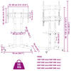 vidaXL TV-stativ hjul 32-70 tommers skjerm maks. VESA 600x400 mm 50 kg