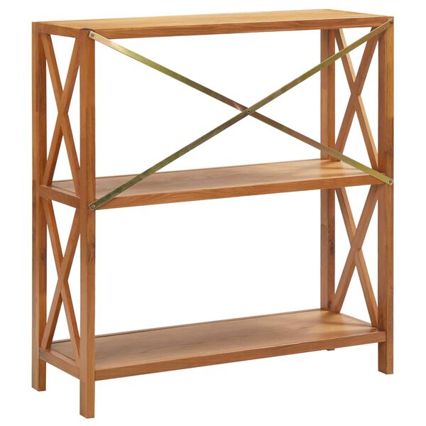 vidaXL Hylle 3 etasjer 80x30x87 cm heltre eik