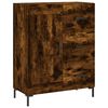 vidaXL Highboard røkt eik 69,5x34x180 cm konstruert tre