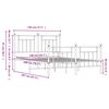 vidaXL Sengeramme i metall med hode- og fotgavl svart 140x200 cm
