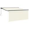 vidaXL Uttrekkbar markise Krem 300 x 250 cm Polyester og aluminium
