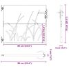 vidaXL Hageport 85x75 cm cortenstål gressdesign
