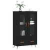vidaXL Highboard svart 69,5x31x115 cm konstruert tre