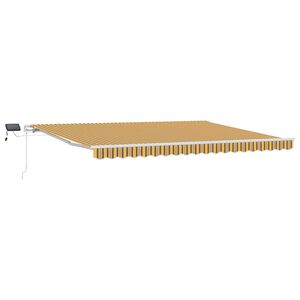 vidaXL Uttrekkbar markise Flerfarget 450 &times; 300 cm Stoff og Aluminium