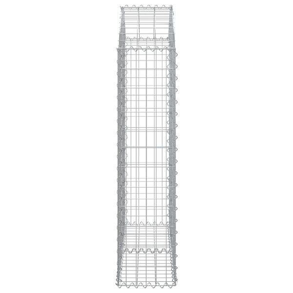 vidaXL Gabionkurv buet 100x30x120/140 cm galvanisert jern