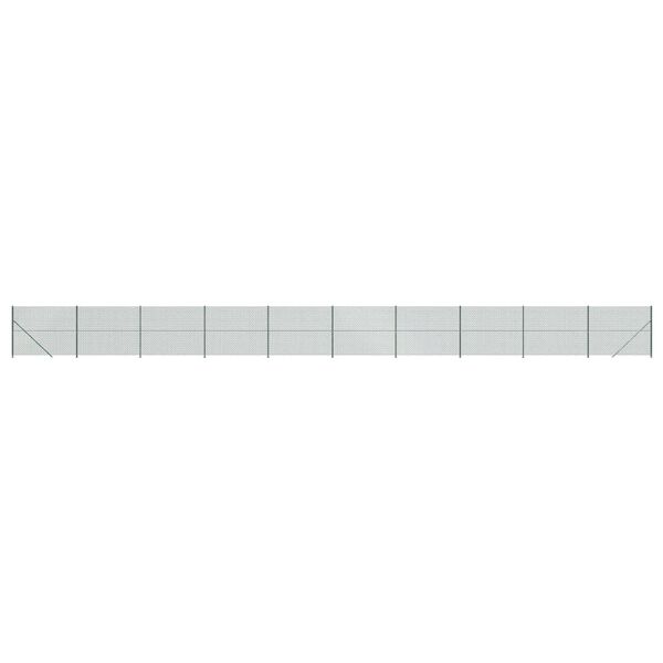 vidaXL Kjettinggjerde med flens grønn 1,8x25 m