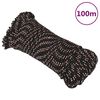 vidaXL B&aring;ttau svart 5 mm 100 m polypropylen