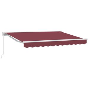 vidaXL Markiseramme Burgunder 250 x 200 cm Polyester med PU-belegg