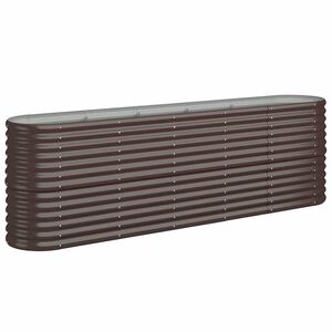 vidaXL H&oslash;ybed galvanisert st&aring;l 224x40x68 cm brun