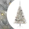 vidaXL Kunstig Forh&aring;ndsopplyst Juletre med 150 LED s&oslash;lv 120 cm PET