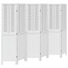 vidaXL Romdeler 6 paneler hvit heltre keisertre