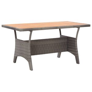 vidaXL Hagebord gr&aring; 120x70x66 cm heltre akasie