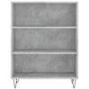 vidaXL Highboard betonggr&aring; 69,5x34x180 cm konstruert tre