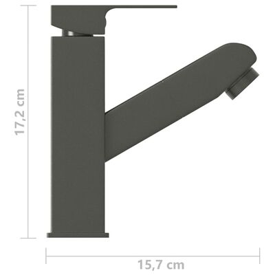 vidaXL Badekran med uttrekkbar funksjon grå 157x172 mm