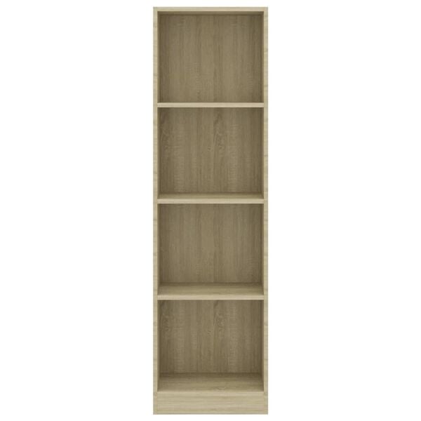 vidaXL Bokhylle 4 niv&aring; sonoma eik 40x24x142 cm konstruert tre