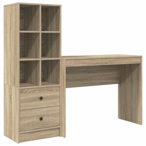 vidaXL Skrivebord Sonoma eik 145,5 x 40 x 127 cm 2 stk.