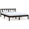 vidaXL Sengeramme svart heltre furu 160x200 cm