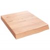 vidaXL Benkeplate til bad lysebrun 40x50x(2-6) cm behandlet heltre