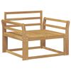 vidaXL Ute Midt Sofa Solid akasietre Hvit