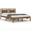 vidaXL Sengeramme honningbrun heltre 120x190 cm Small Double