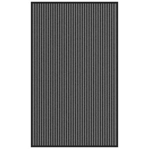 vidaXL D&oslash;rmatte Stripe Svart og Gr&aring; 90x150 cm