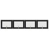 vidaXL Hundegate med stender 4 pcs Svart eik 80 x 60 cm Konstruert tre