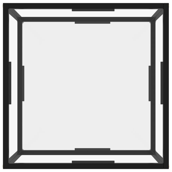 vidaXL Salongbord gjennomsiktig 60x60x35 cm herdet glass