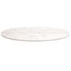 vidaXL Bordplate hvit 100x50x2,5 cm heltre furu oval