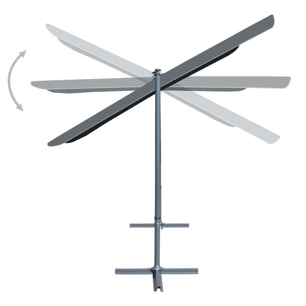 vidaXL Paviljong med vippbart uttrekkbart tak 350x253x196 cm antrasitt