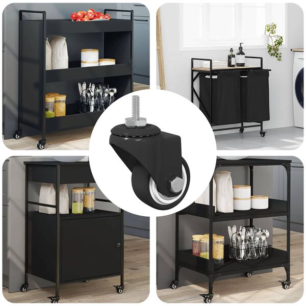 vidaXL Svinghjul 12 pcs Svart 40,4 x 40,4 x 19,7 mm Jern og nylon