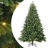 vidaXL Kunstig juletre med 300 LED med stativ gr&oslash;nn 210 cm PE og PVC