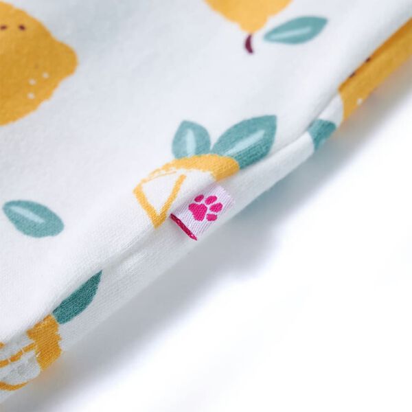 T-skjorte for barn med knyte i fald ecru 104