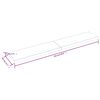vidaXL Bordplate mørkebrun 220x40x(2-6)cm behandlet heltre naturlig