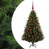 vidaXL Kunstig juletre med kuler 120 cm 150 LED-lys Varmhvit