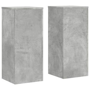 vidaXL Plantestativer 2 stk betonggr&aring; 30x30x70 cm konstruert tre