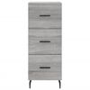 vidaXL Highboard gr&aring; sonoma 34,5x34x180 cm konstruert tre