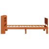 vidaXL Sengestamme med hodegjerde 2 pcs Vokset Brun Massiv furu
