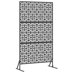vidaXL Personvernsvegg 100 x 50 x 180 cm St&aring;l Svart