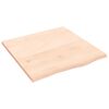 vidaXL Bordplate 60x60x2 cm ubehandlet heltre eik