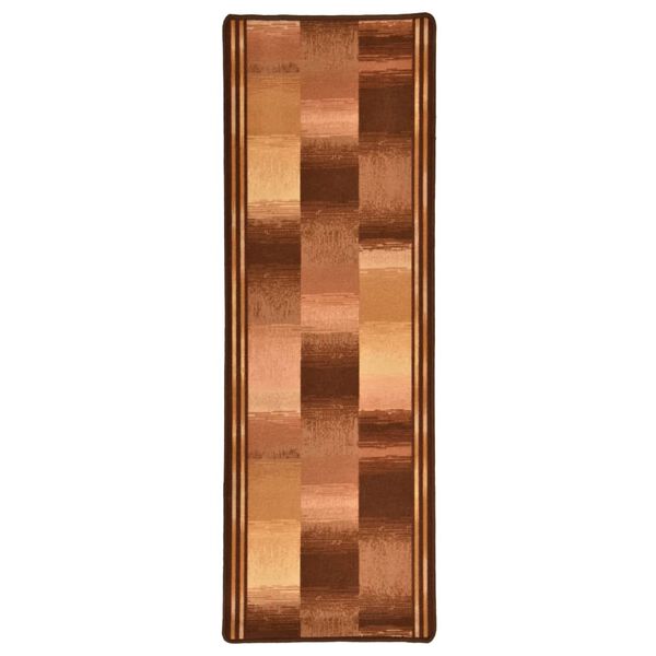 vidaXL Teppel&oslash;per gelbelagt bakside 67x150 cm blokk beige