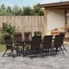 vidaXL Hage Spisegruppe 9 pcs Brun Poly rattan