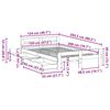 vidaXL Sengeramme uten madrass voksbrun 120x200 cm heltre furu