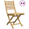 vidaXL Klappstoler 4 stk 43x54x88 cm bambus