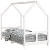 vidaXL Barnesengeramme hvit 80x160 cm heltre furu