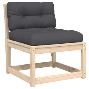 vidaXL Hagesofa med puter heltre furu