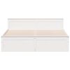 vidaXL Sengeramme uten madrass med hodegavl hvit 200x200cm heltre furu