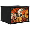 vidaXL Vegghengt nattbord GENNEP Svart eik 36 x 33 x 25 cm