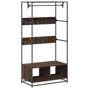 vidaXL Garderobe brun eik 90x50x180 cm konstruert tre