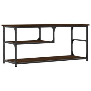 vidaXL TV-benk brun eik 103x38x46,5 cm konstruert tre og st&aring;l