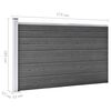 vidaXL Gjerdepanelsett WPC 353x105 cm svart